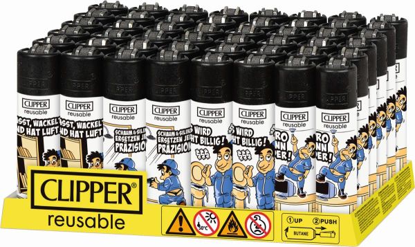 Feuerzeuge Clipper Handwerker #2 (48 x 1 Stück)