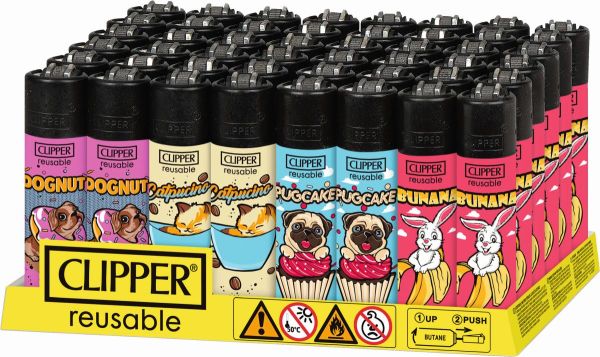 Feuerzeuge Clipper Foody Animals (48 x 1 Stück)