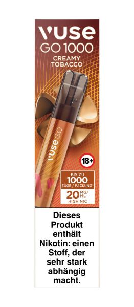 Vuse GO 1000 (Pen) Creamy Tobacco Einweg E-Zigarette 20mg (1 Stück)