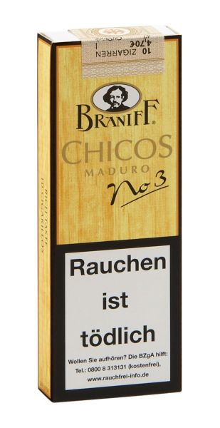 Braniff Zigarillos No. 3 Chicos (Schachtel á 10 Stück)