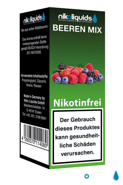 NikoLiquids Beeren Mix Liquid 0mg Nikotin/ml (10 ml)