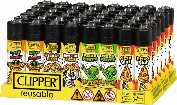 Feuerzeuge Clipper Pizza (48 x 1 Stück)