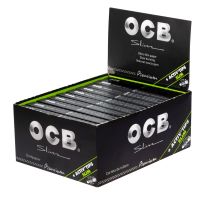 OCB Schwarz Premium Long Slim + 8 Activ Tips 7mm (20 x 32 Stück)