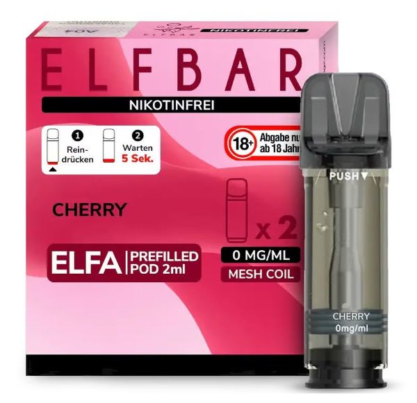 Elfbar Elfa Pod Cherry 0mg Nikotin 2ml (2 Stück)