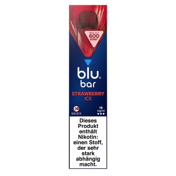 blu bar Strawberry Ice Einweg E-Zigarette 18mg (1 Stück)
