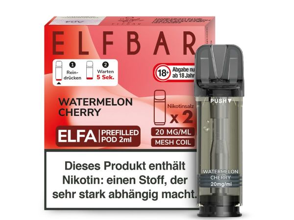 Elfbar Elfa Pod Watermelon Cherry 20mg Nikotin 2ml (2 Stück)