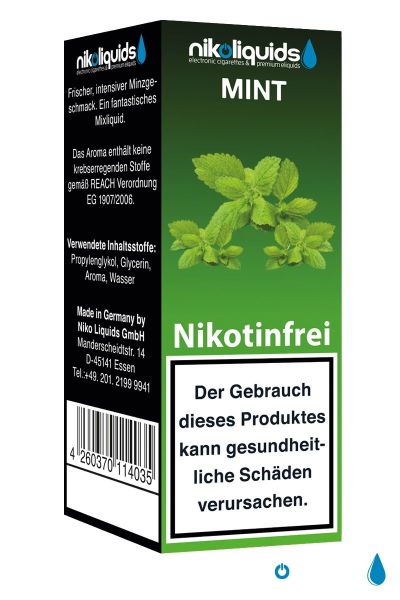 NikoLiquids Mint eLiquid 0mg Nikotin/ml (10 ml)