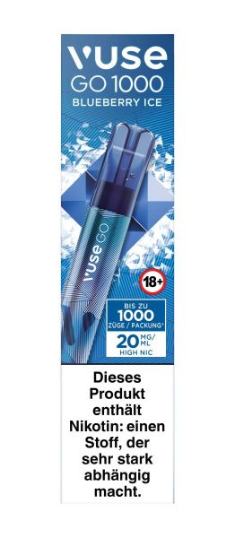 Vuse GO 1000 (Pen) Blueberry Ice Einweg E-Zigarette 20mg (1 Stück)